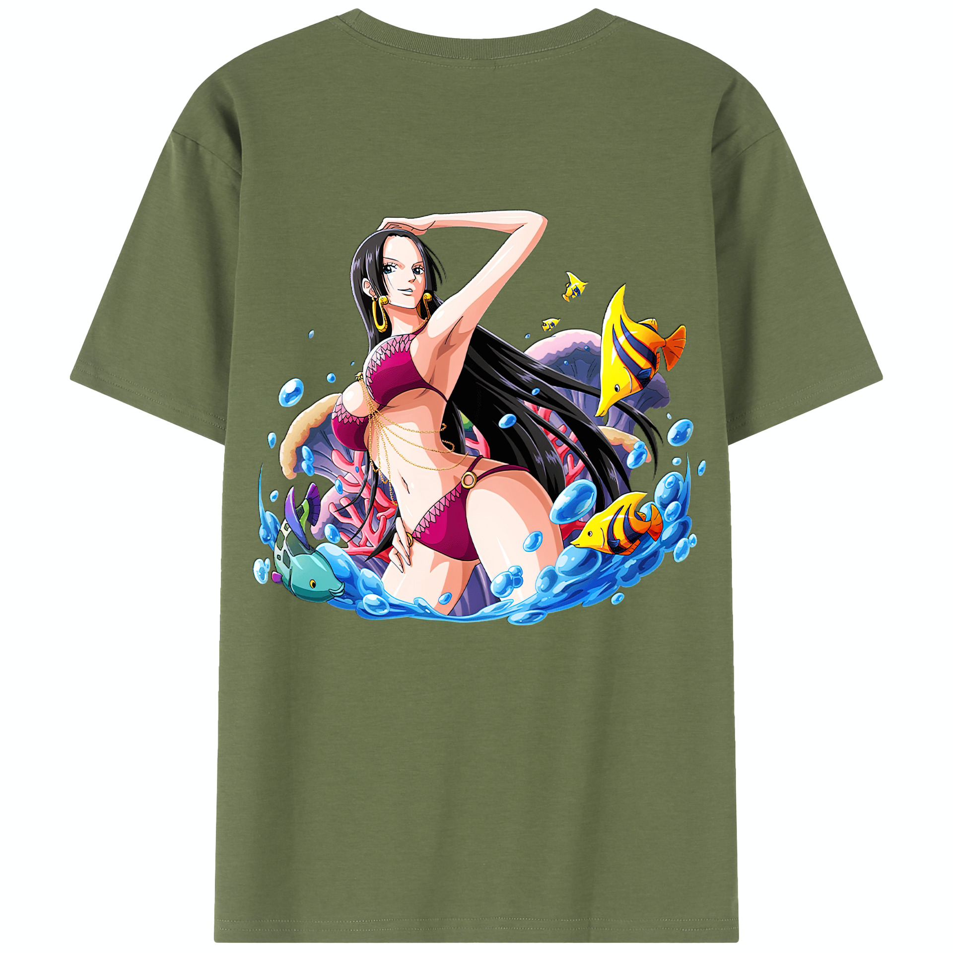 ワンピース ボア・ハンコック ONE PIECE Boa·Hancock 綿100％半袖Tシャツ（背面プリント）